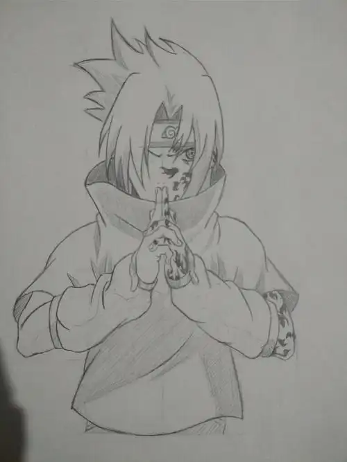 佐助彩铅人物画步骤教程之火影忍者佐助(3)火影 佐助_火影_火影忍者