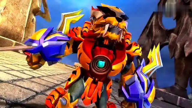 猪猪侠进到了另一个空间,看见了第一代铁拳虎!