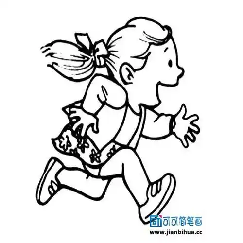 跑步人物简笔画跑步人物简笔画正面