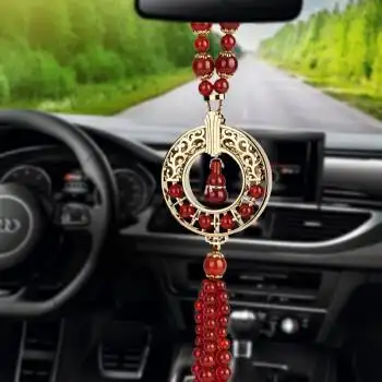 博利良品bllp汽车挂件车用摆件装饰品车内红玛瑙挂饰葫芦玉石吊坠后