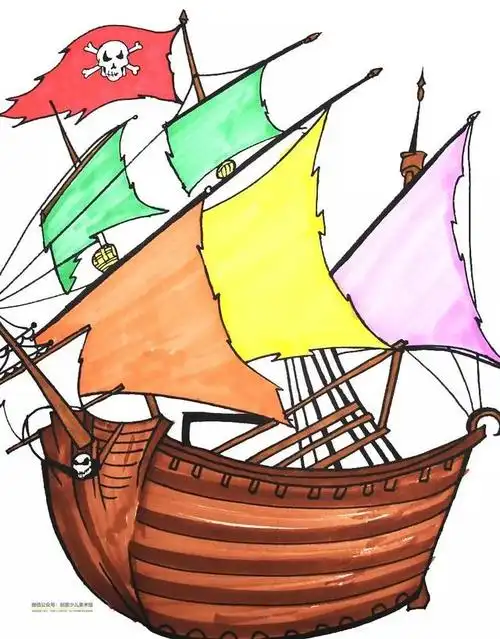 儿童绘画摩天轮海盗船(创意儿童画教程)(5)