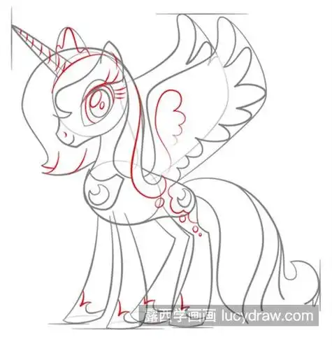 小马宝莉中的月亮公主简笔画绘制教程 简单又好看的月亮公主绘制教程