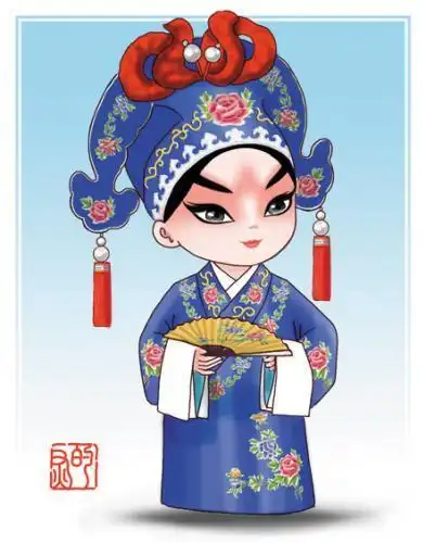 京剧人物生角简笔画 简笔画图片大全-普车都