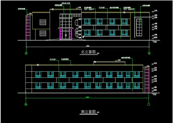 某工厂两层办公楼建筑施工图纸