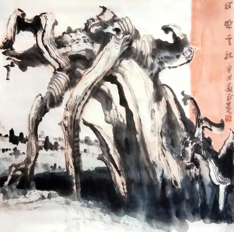 申喜贵 #胡杨 #国画 申喜贵胡杨作品集4 - 抖音