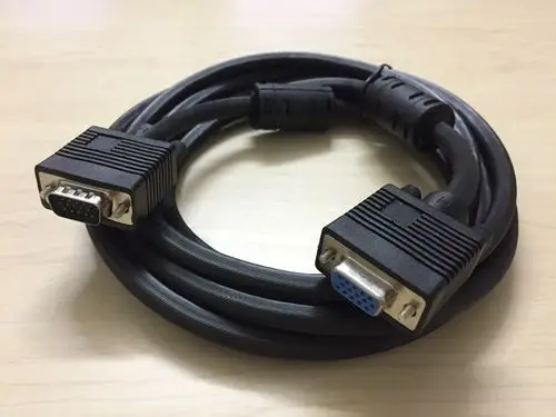 vga公对母延长线 电脑显示器投影仪加长数据线 母头带螺母延长线