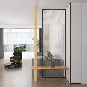 轻奢长虹钢化玻璃隔断屏风客厅不锈钢卫生间干湿分离浴室半墙玄关