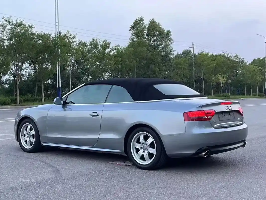 奥迪a5纯进口软顶敞篷跑车,两门四座,新.最新到店[庆祝][ - 抖音