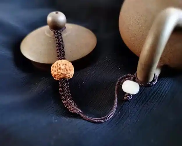 2022新款创意紫砂壶绳子 编绳手工编织茶壶绳 紫砂紫陶壶盖防摔绳石瓢