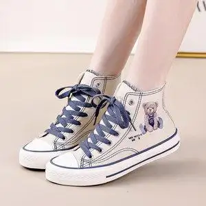 秋季12大童少女孩高帮帆布鞋13初中女生板鞋14中学生16运动鞋15岁