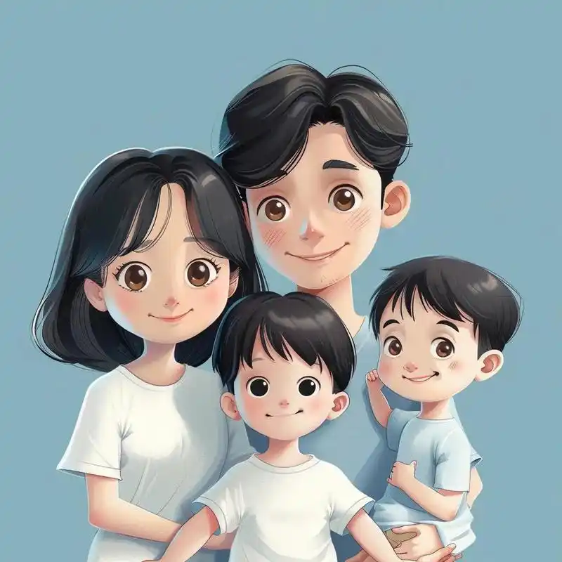 一家四口同框的温馨画面,是不是让人眼前一亮呢?