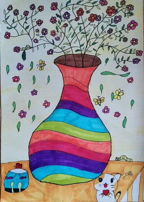 台阁牧中心校达尔架小学综合组五年级美术期末创作优秀作品展