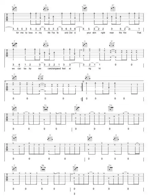 freeloop吉他谱danielpowterc调弹唱谱完整六线谱