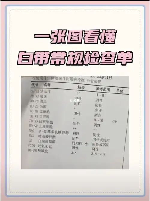 妇科医生教你一张图看懂白带常规检查单