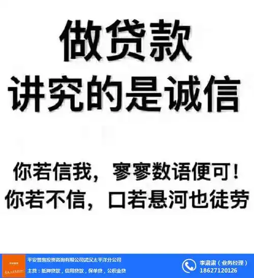 平安普惠投资咨询有限公司武汉太平洋分公司 推荐产品 武汉经营贷款