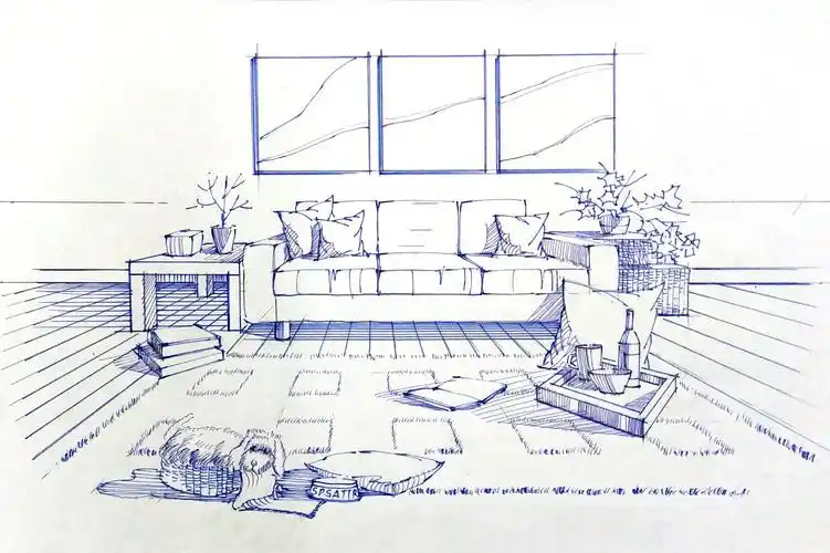 一叶手绘室内设计手绘线稿