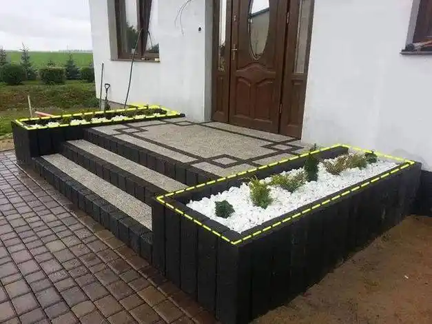 别墅连门口都要有档次,抬高地面砌台阶,干净不积水,用处可不少_设计