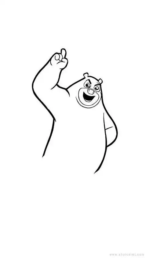 熊心归来黑风简笔画