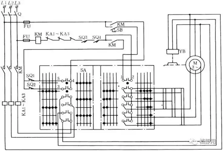 3主令控制器工作原理1,主令控制器的结构图中1与7为固定于方轴上的