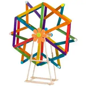 摩天轮模型雪糕棒冰棒棍立构木条幼儿园手工制作立体构成材料diy