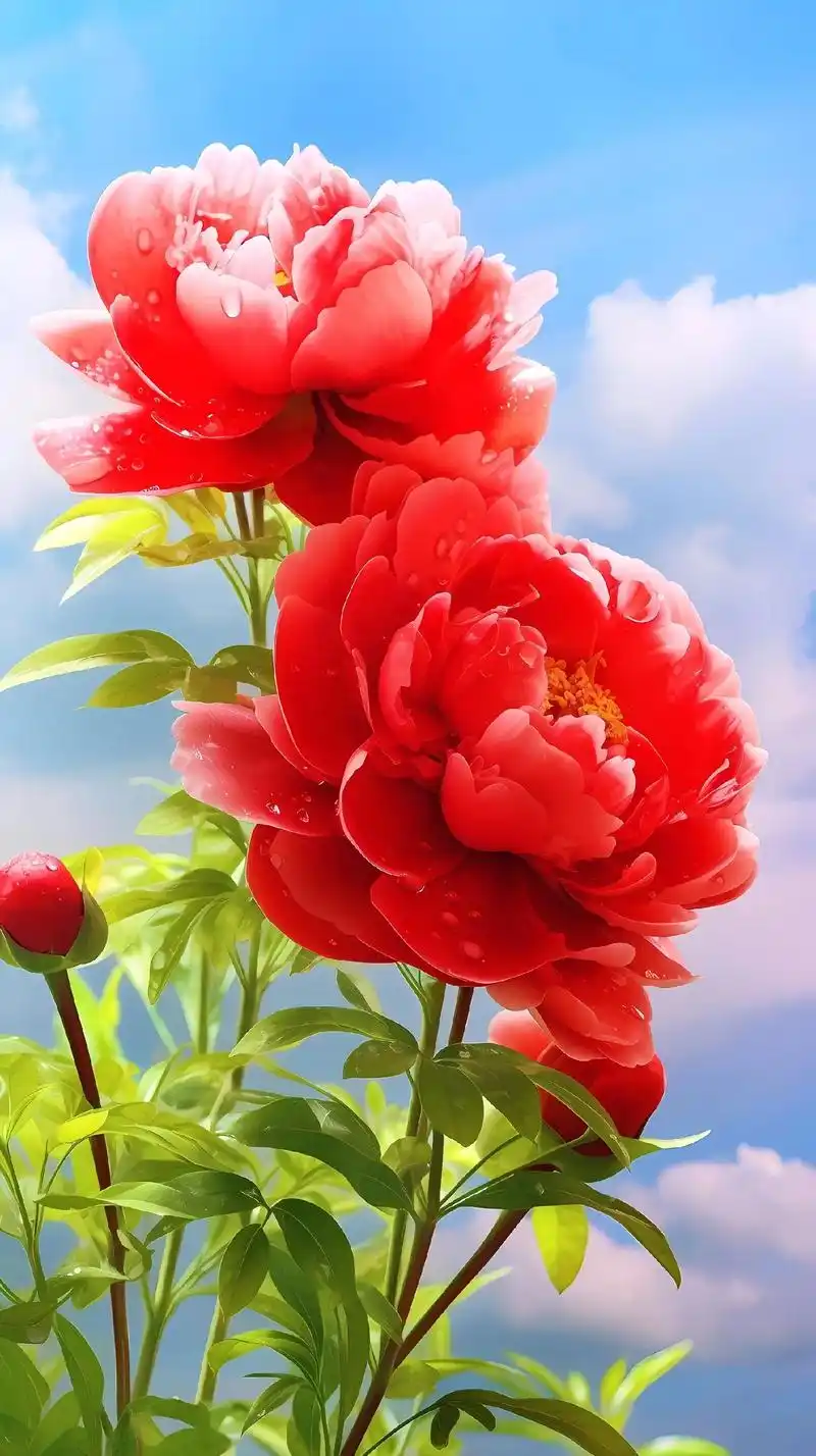 红牡丹.繁华之中孤芳自赏的代表,盛放着奢华与高贵,象征着荣耀 - 抖音