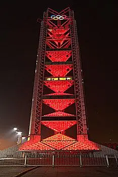 中国,北京,全景,鸟巢,国家体育场,夜景,奥运会,奥林匹克公园,地标