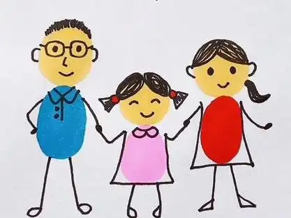 简单画幸福的一家人,你学会了吗?#简笔画 #想画就画