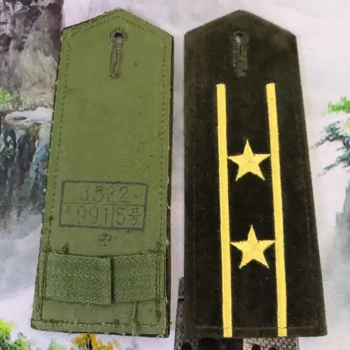 军衔肩章老式87式陆软干部库存退役纪念收藏少中上尉大校 学员 一杠二