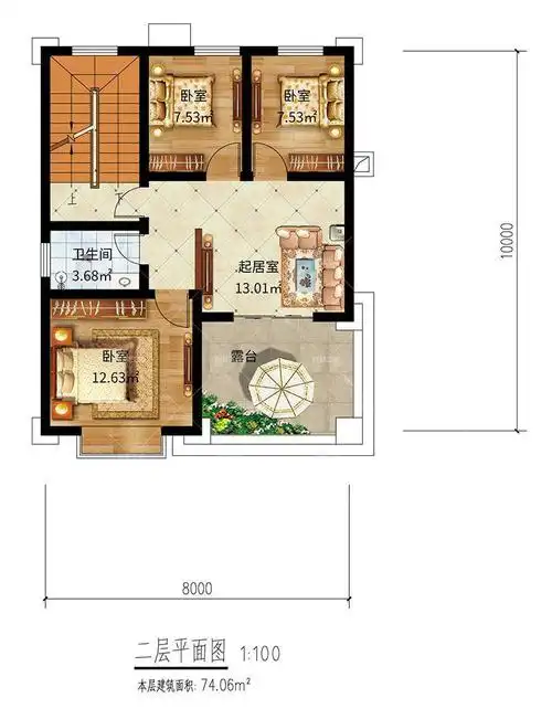 两开间两层小别墅户型这样设计效果简直逆天