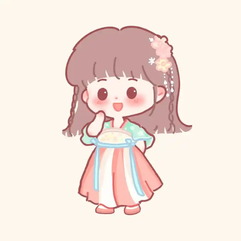 古风汉服小可爱!临摹自张大桃老师7715#q版人物 #简笔画 - 抖音