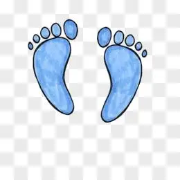 可爱手绘小脚丫