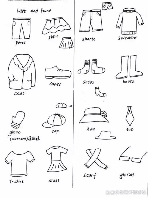 简笔画—衣服衣物