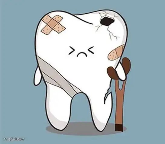 画坏牙齿的简笔画