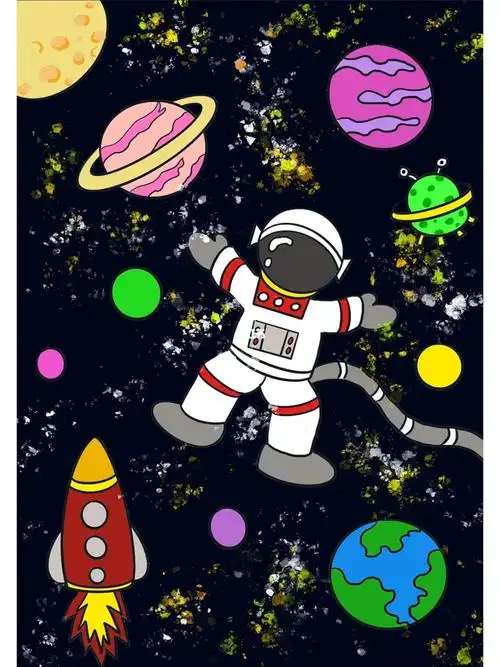 适合儿童的航空主题绘画96