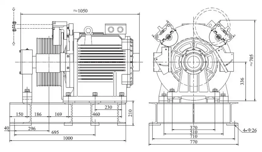 hitech电梯曳引机gtn1
