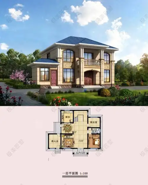 想回农村建房这款豪华二层别墅也不错