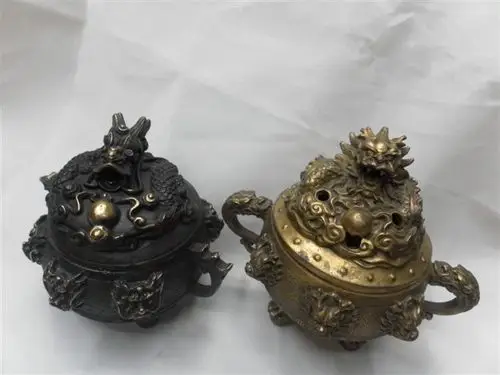 九龙吐雾香炉 铜制 工艺品 风水摆件_祥瑞工艺品_义乌购