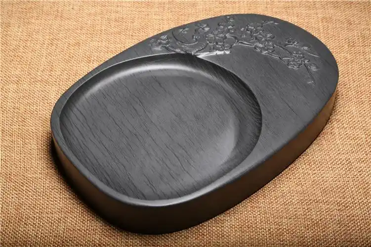 8英寸原石砚台文房四宝毛笔用山水端砚初学者收藏馈赠礼品学生墨块5英