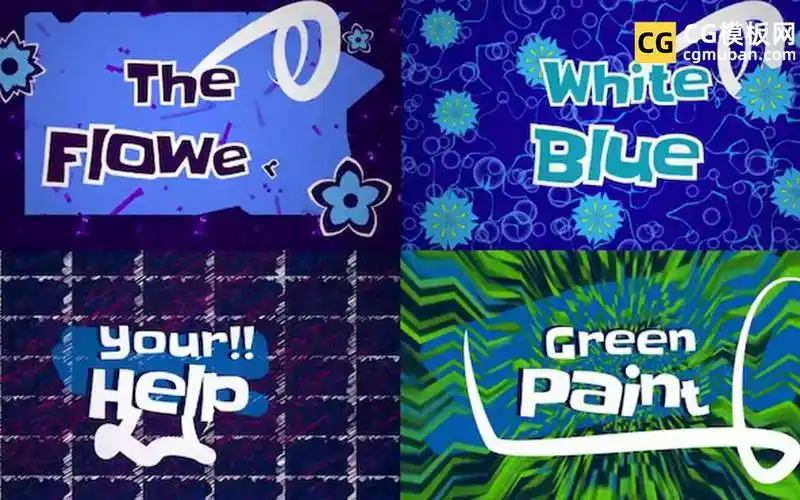 pr标题模板 4个b站漫画转场效果海绵宝宝片头a few moments later