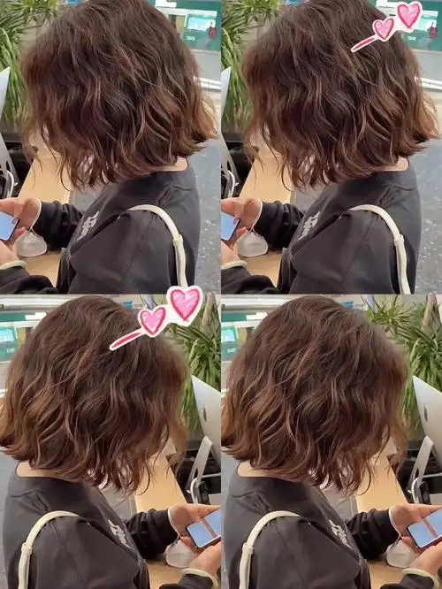 不挑脸型的齐肩法式烫发短发尴尬期救星