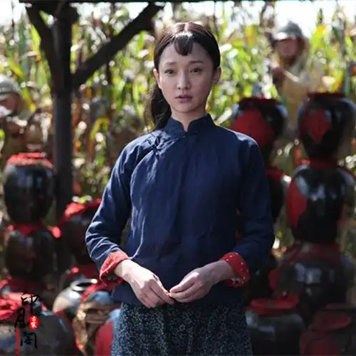 珂卡蝶影视古装红高粱九儿同款古装棉麻民国女装丫鬟村姑服演出服