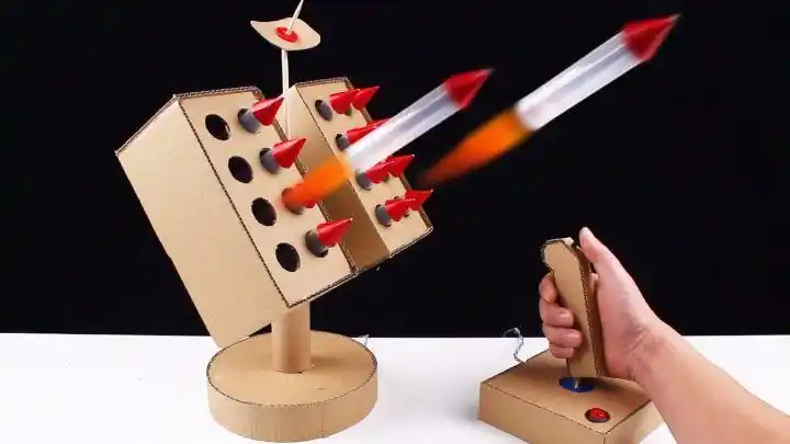 纸板制作火箭发射器