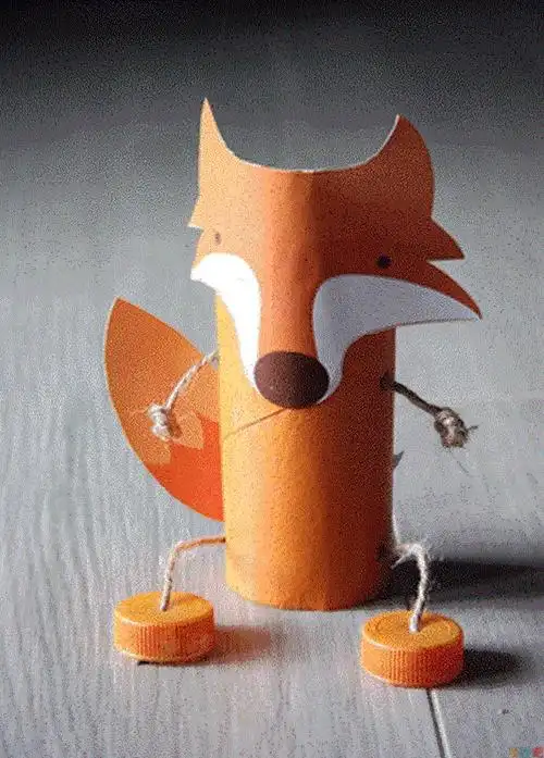 手工制作狐狸提线木偶玩具的步骤图解