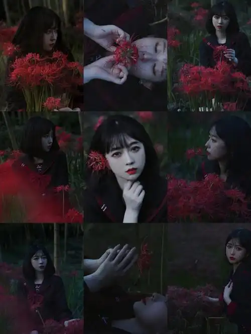 上海约拍彼岸花暗黑jk