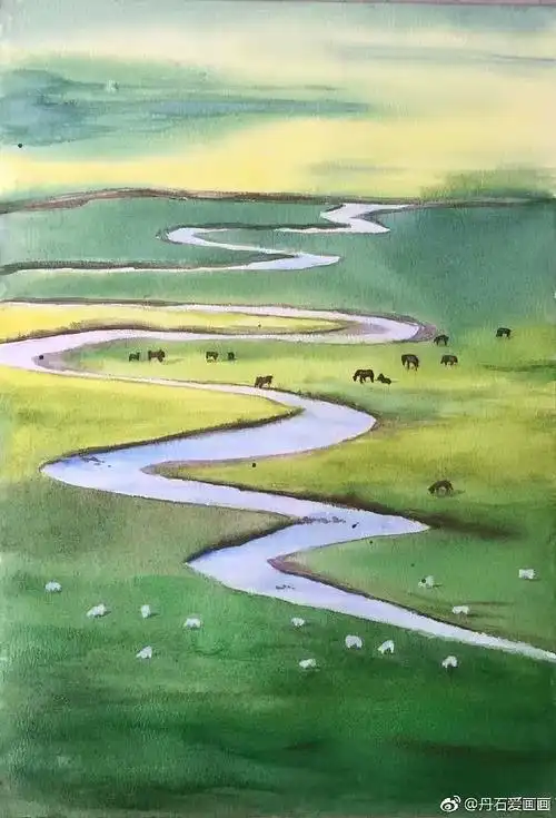 彩铅练习水彩练习插画 儿童 水彩 手绘水彩 插画标签插画水彩风景添加