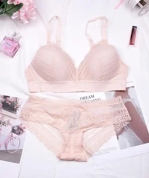 melindacherry精品女士钢圈薄款蕾丝文胸套装文胸套装