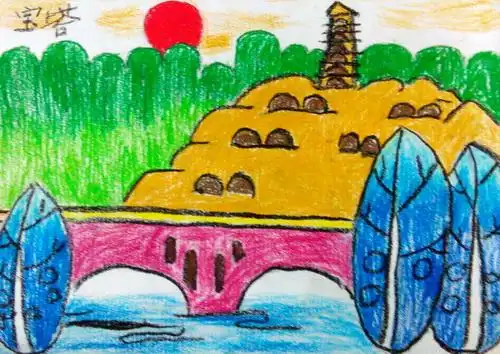 宝塔/少儿绘画作品/儿童画/网络美术馆_中国少儿美术教育网