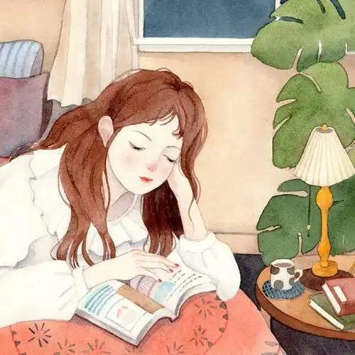 安静读书阅读学习女生头像图片