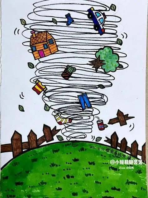 风怎么画简笔画,龙卷风怎么画简笔画