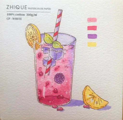 临摹夏日冰饮钢笔淡彩